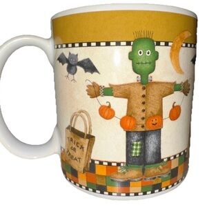 Sakura Debbie Mumm Halloween Frankenstein & Bat Coffee Mug